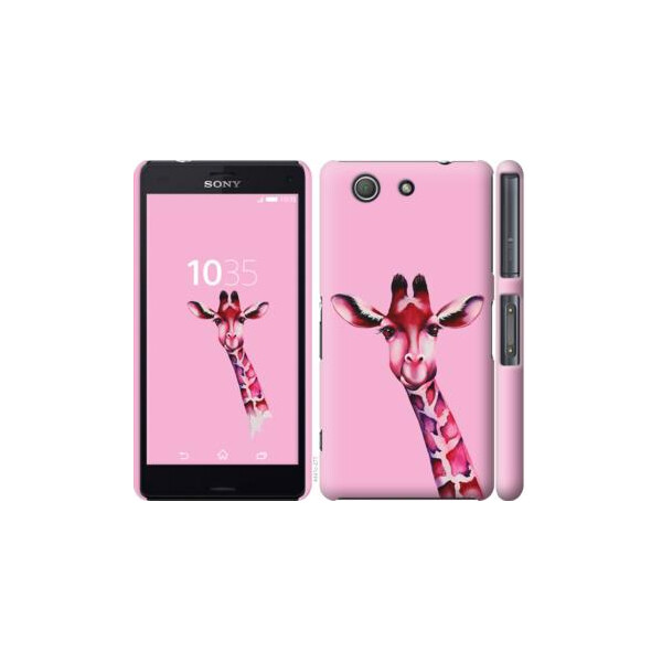 

Чехол на Sony Xperia Z3 Compact D5803 Розовая жирафа (04798)
