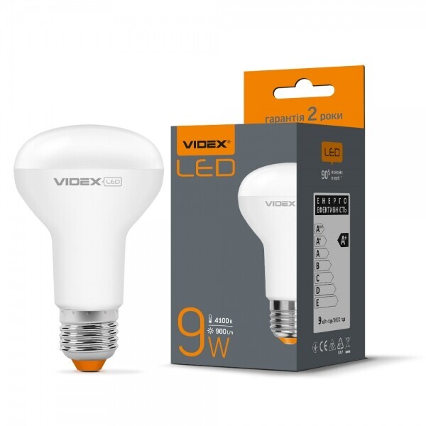 

Лампа светодиодная Videx R63e 9W E27 4100K 220V (VL-R63e-09274)
