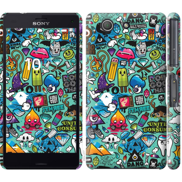 

Чехол на Sony Xperia Z3 Compact D5803 Стикер бомбинг 1 (04798)