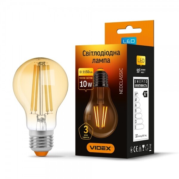 

Лампа филаментная VIDEX Filament A60FA 10W E27 2200K 220V (VL-A60FA-10272)