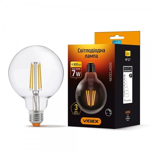 

Лампа филаментая VIDEX Filament G95FD 7W E27 4100K 220V диммер (VL-G95FD-07274)