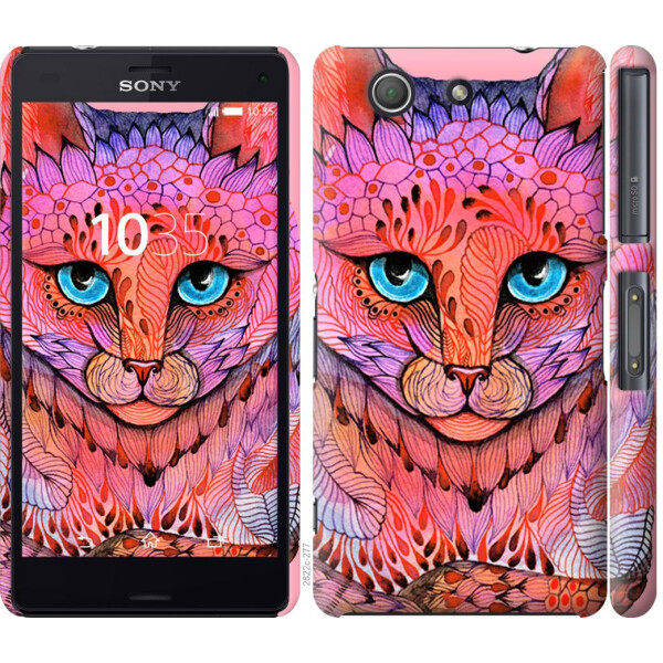 

Чехол на Sony Xperia Z3 Compact D5803 Узорчатая кошка (04798)