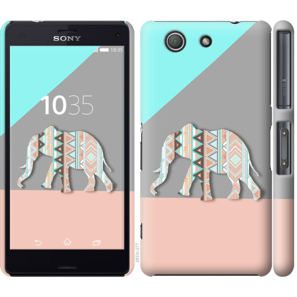 

Чехол на Sony Xperia Z3 Compact D5803 Узорчатый слон (04798)