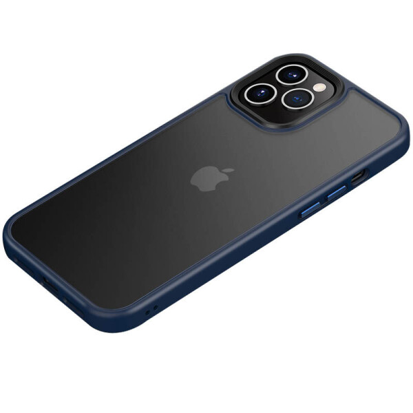

TPU+PC чехол Metal Buttons для Apple iPhone 12 Pro Max (6.7") (Синий) (1068252)