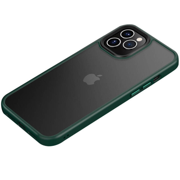 

TPU+PC чехол Metal Buttons для iPhone 12 Pro (Темно-зеленый) (1068248)