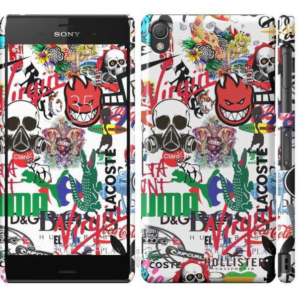 

Чехол на Sony Xperia Z3 D6603 Many different logos (04798)