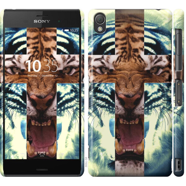 

Чехол на Sony Xperia Z3 D6603 Злой тигр (04798)