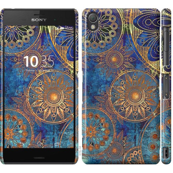

Чехол на Sony Xperia Z3 D6603 Золотой узор (04798)