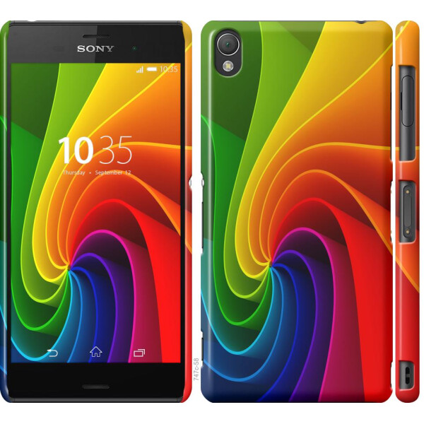 Чехол на Sony Xperia Z3 D6603 Радужный вихрь (04798)