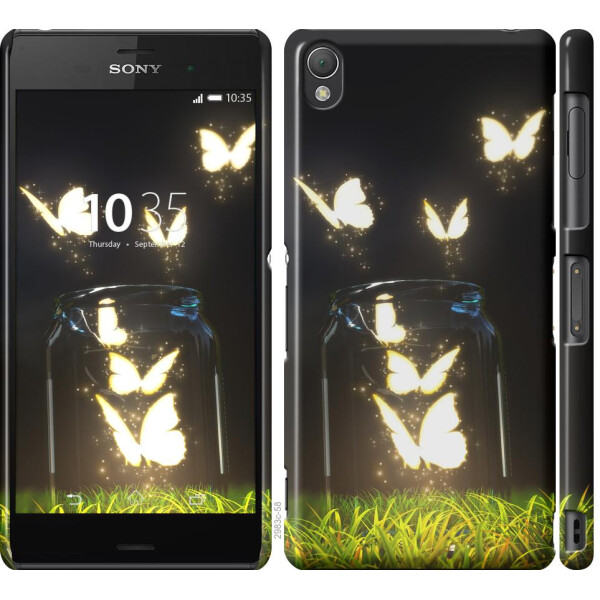 

Чехол на Sony Xperia Z3 D6603 Светящиеся бабочки (04798)