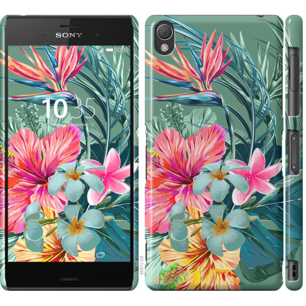 

Чехол на Sony Xperia Z3 D6603 Тропические цветы v1 (04798)