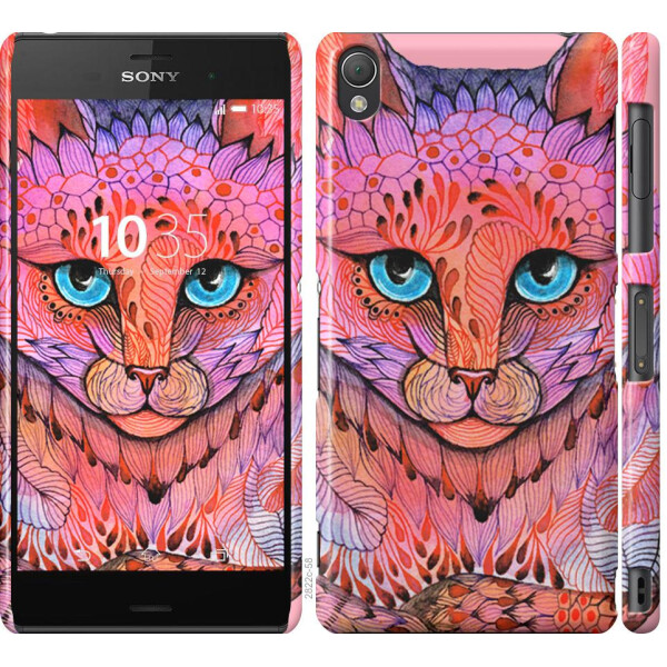 

Чехол на Sony Xperia Z3 D6603 Узорчатая кошка (04798)