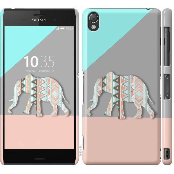 

Чехол на Sony Xperia Z3 D6603 Узорчатый слон (04798)