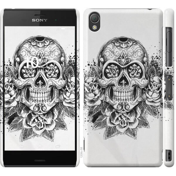 

Чехол на Sony Xperia Z3 D6603 Череп и розы (04798)