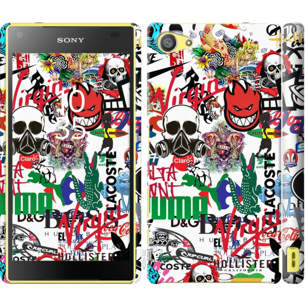 

Чехол на Sony Xperia Z5 Compact E5823 Many different logos (04798)
