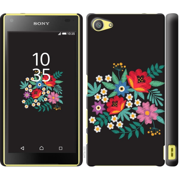 

Чехол на Sony Xperia Z5 Compact E5823 Вышитые цветы (04798)