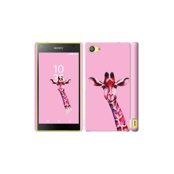 

Чехол на Sony Xperia Z5 Compact E5823 Розовая жирафа (04798)