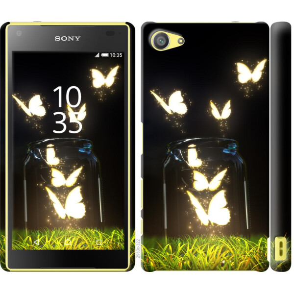 

Чехол на Sony Xperia Z5 Compact E5823 Светящиеся бабочки (04798)