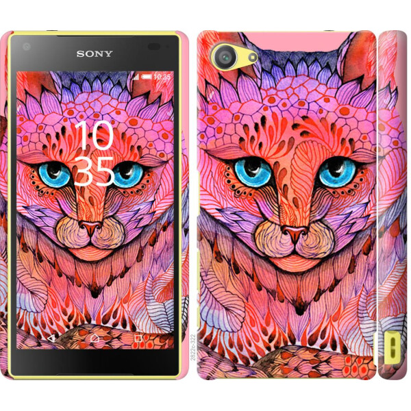 

Чехол на Sony Xperia Z5 Compact E5823 Узорчатая кошка (04798)