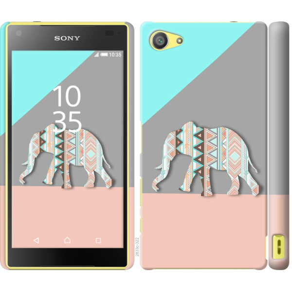 

Чехол на Sony Xperia Z5 Compact E5823 Узорчатый слон (04798)