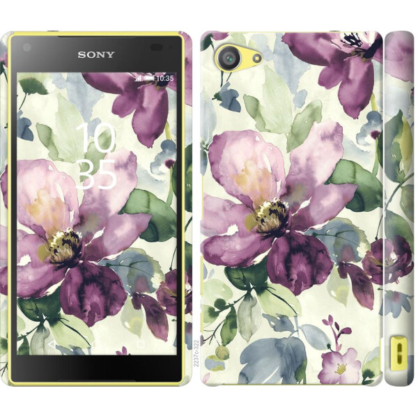 

Чехол на Sony Xperia Z5 Compact E5823 Цветы акварелью (04798)