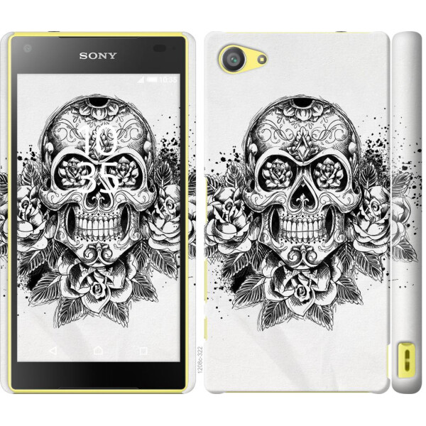 

Чехол на Sony Xperia Z5 Compact E5823 Череп и розы (04798)