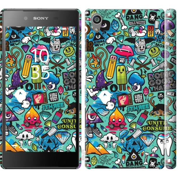 

Чехол на Sony Xperia Z5 E6633 Стикер бомбинг 1 (04798)