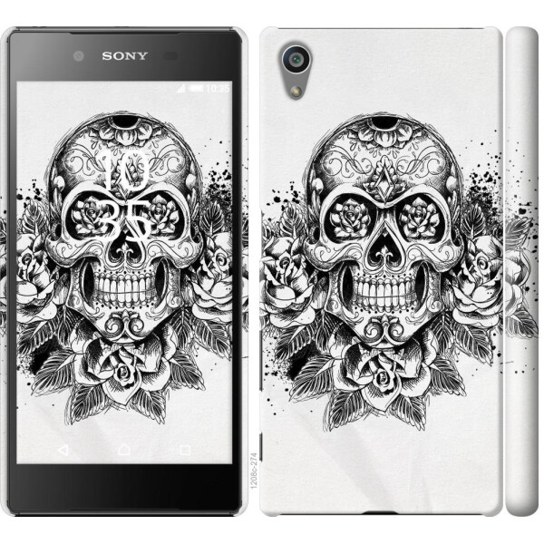 

Чехол на Sony Xperia Z5 E6633 Череп и розы (04798)