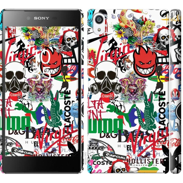 

Чехол на Sony Xperia Z5 Premium E6883 Many different logos (04798)