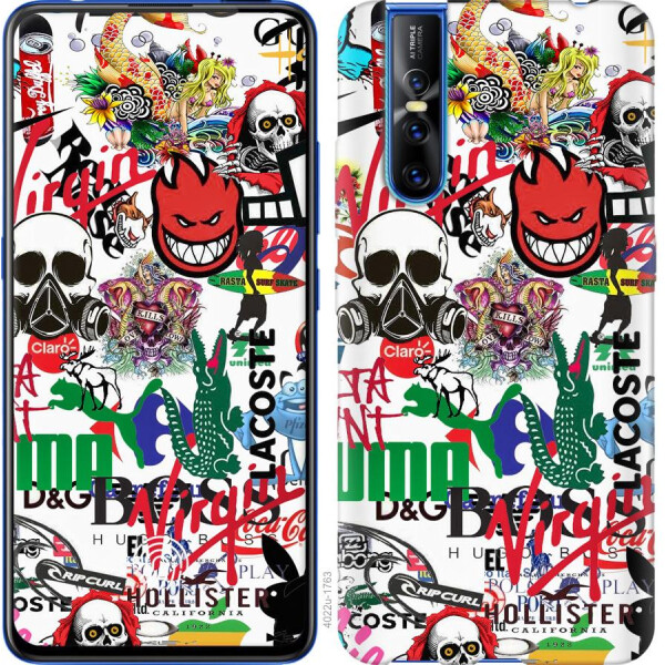

Чехол на Vivo V15 pro Many different logos (04798)