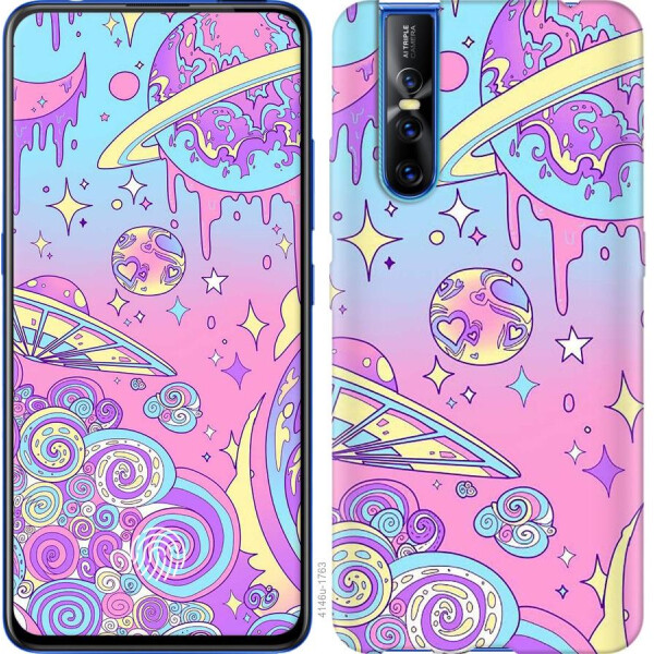 

Чехол на Vivo V15 pro Розовая галактика (04798)