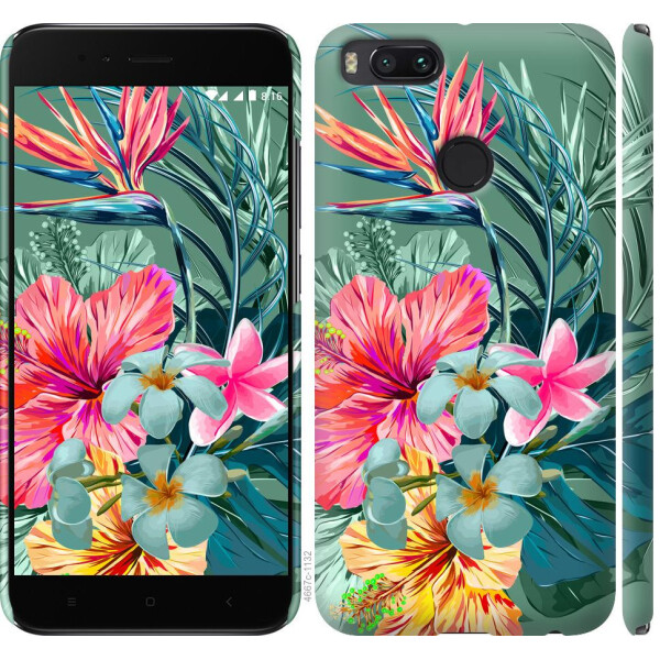 

Чехол на Xiaomi Mi 5X Тропические цветы v1 (04798)