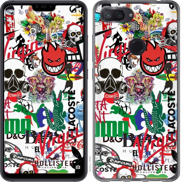 

Чехол на Xiaomi Mi 8 Lite Many different logos (04798)