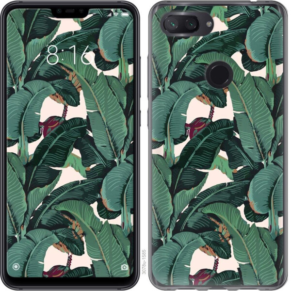 

Чехол на Xiaomi Mi 8 Lite Банановые листья (04798)