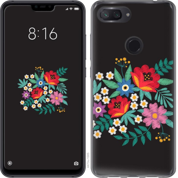 

Чехол на Xiaomi Mi 8 Lite Вышитые цветы (04798)