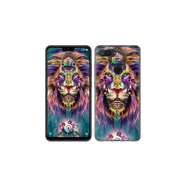 

Чехол на Xiaomi Mi 8 Lite Люминесцентный лев (04798)