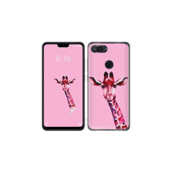 

Чехол на Xiaomi Mi 8 Lite Розовая жирафа (04798)