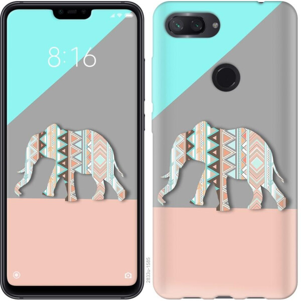 

Чехол на Xiaomi Mi 8 Lite Узорчатый слон (04798)