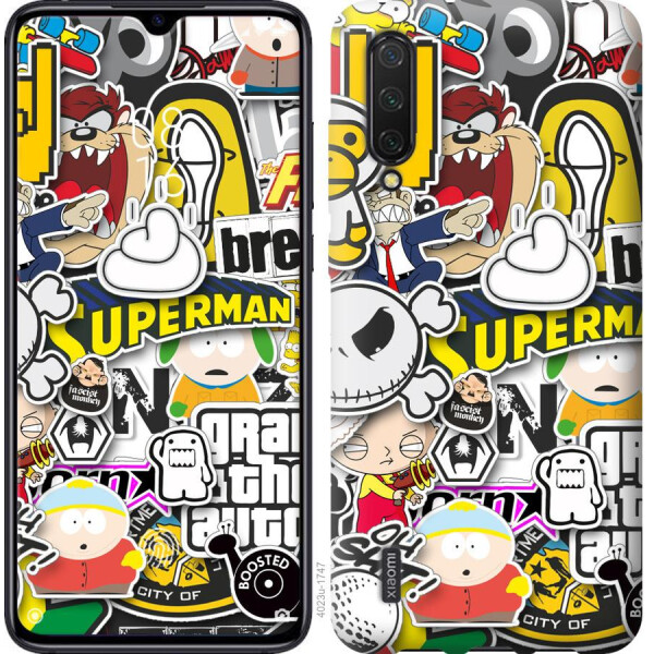 

Чехол на Xiaomi Mi 9 Lite Popular logos (04798)