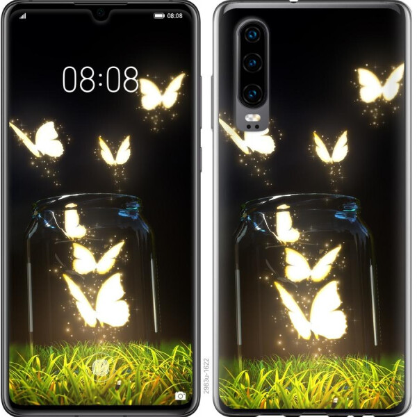 Чехол на Xiaomi Mi 9 SE Светящиеся бабочки (04798)