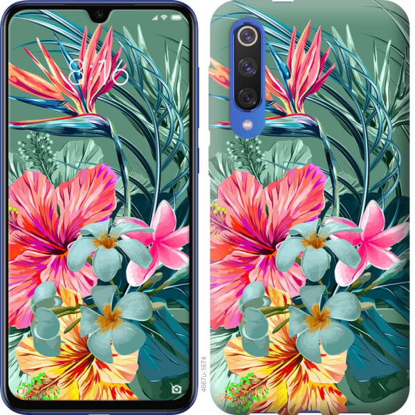 

Чехол на Xiaomi Mi 9 SE Тропические цветы v1 (04798)