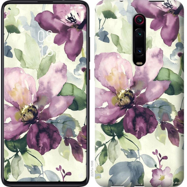 

Чехол на Xiaomi Mi 9T Pro Цветы акварелью (04798)