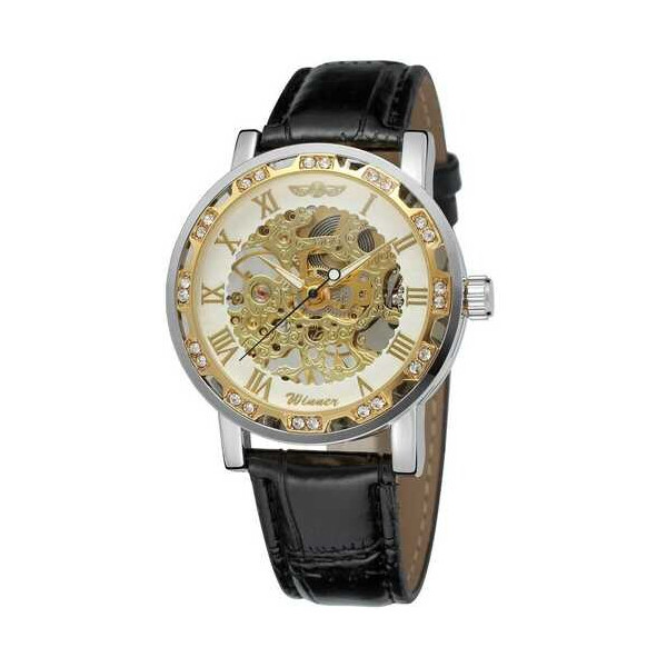 

Наручные часы Winner 8012C Diamonds Automatic Black-Silver-Gold-White