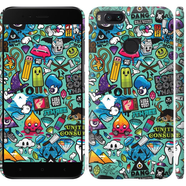 

Чехол на Xiaomi Mi A1 Стикер бомбинг 1 (04798)