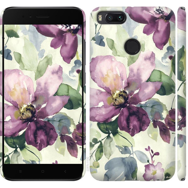 

Чехол на Xiaomi Mi A1 Цветы акварелью (04798)