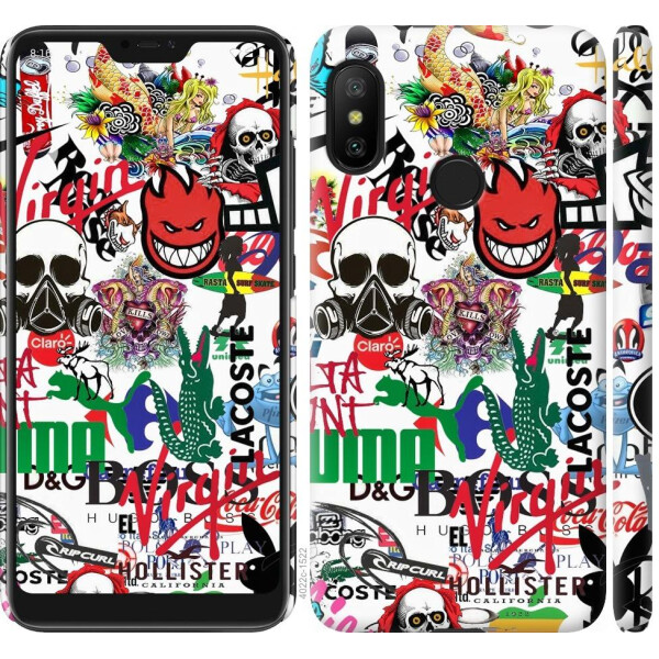 

Чехол на Xiaomi Mi A2 Lite Many different logos (04798)