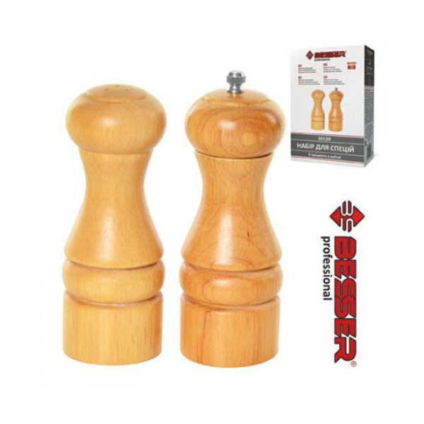 

Спецовницы деревяные 2 предмета Besser 10120 5,6х15,3 см