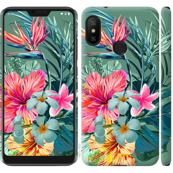 

Чехол на Xiaomi Mi A2 Lite Тропические цветы v1 (04798)