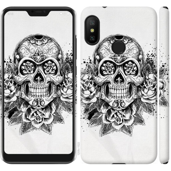 

Чехол на Xiaomi Mi A2 Lite Череп и розы (04798)