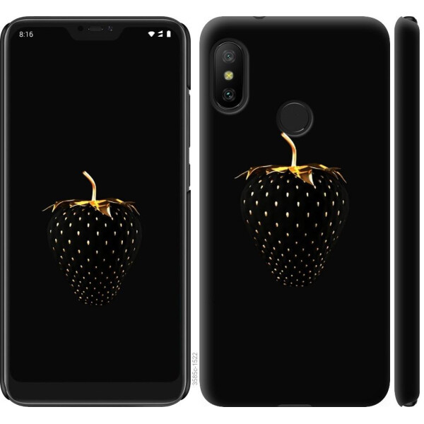 

Чехол на Xiaomi Mi A2 Lite Черная клубника (04798)